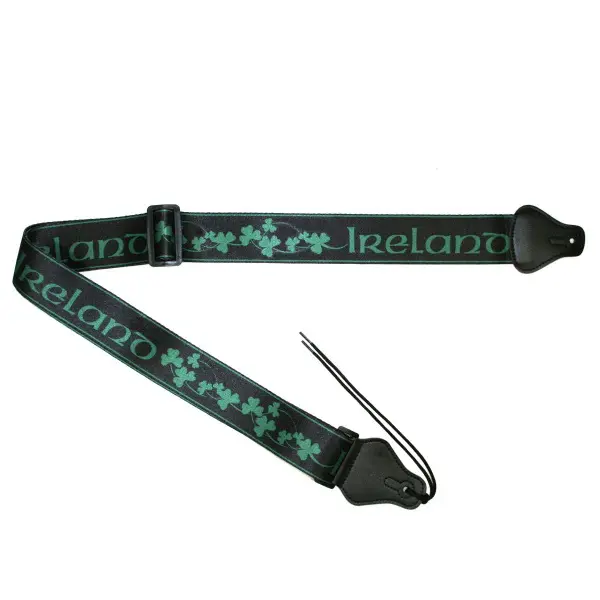 Ireland Shamrock Guitar Strap w/Leather Ends - Image 2