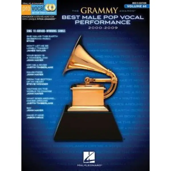 Pro Vocal Men's Edition Volume 60: The Grammy Awards Best Male Performance 2000-2009 - CDs Included