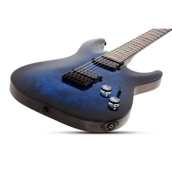 Schecter Omen Elite 6 - See Through Blue Burst - Image 2