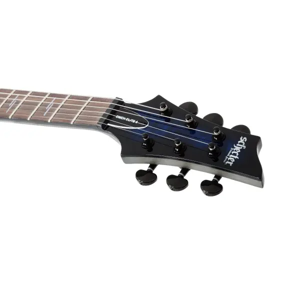 Schecter Omen Elite 6 - See Through Blue Burst - Image 3