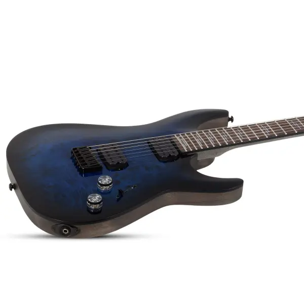 Schecter Omen Elite 6 - See Through Blue Burst - Image 4