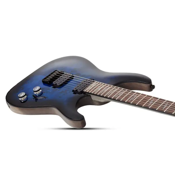 Schecter Omen Elite 6 - See Through Blue Burst - Image 9