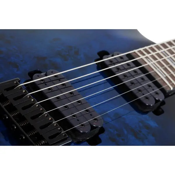 Schecter Omen Elite 6 - See Through Blue Burst - Image 5