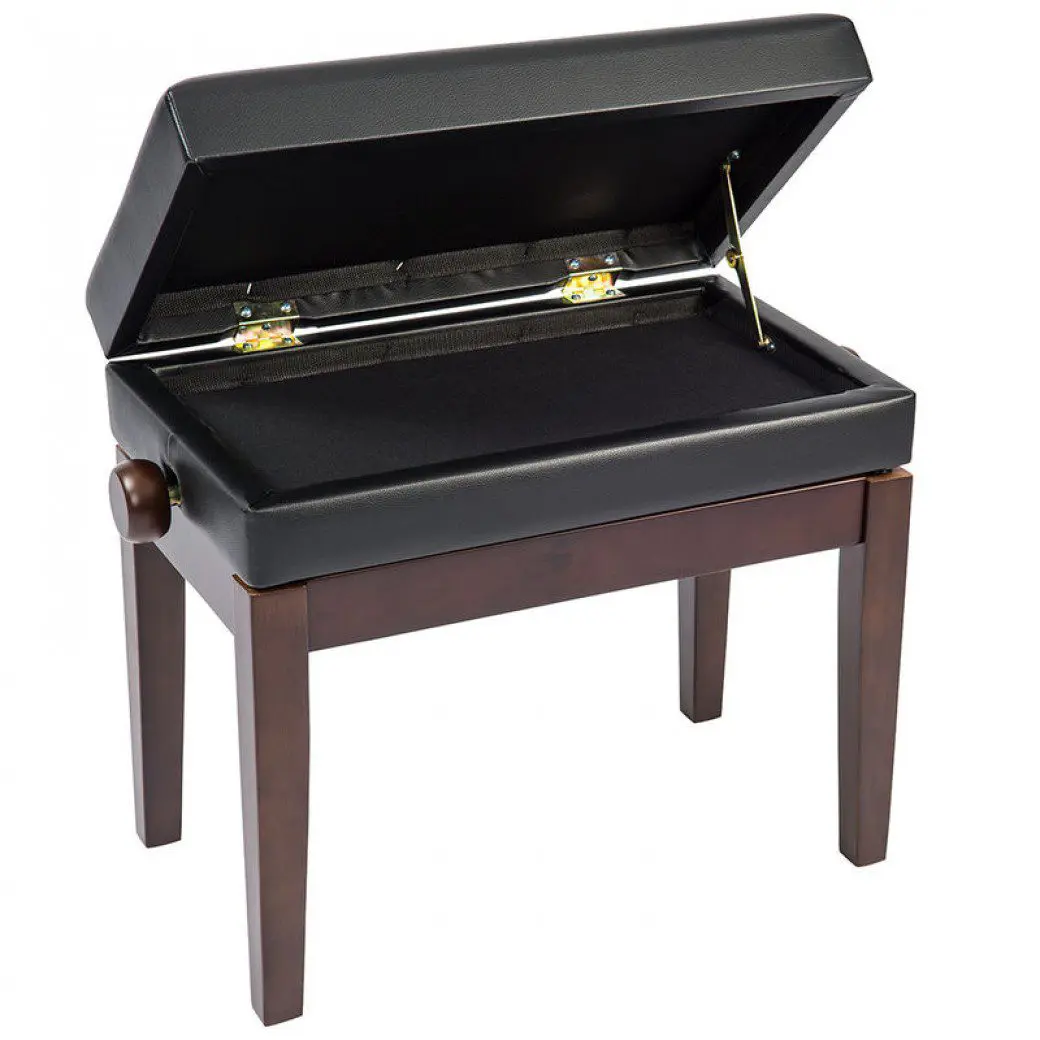 Kinsman KPB10BRN Adjustable Piano Bench w/Storage - Satin Rosewood - Image 4