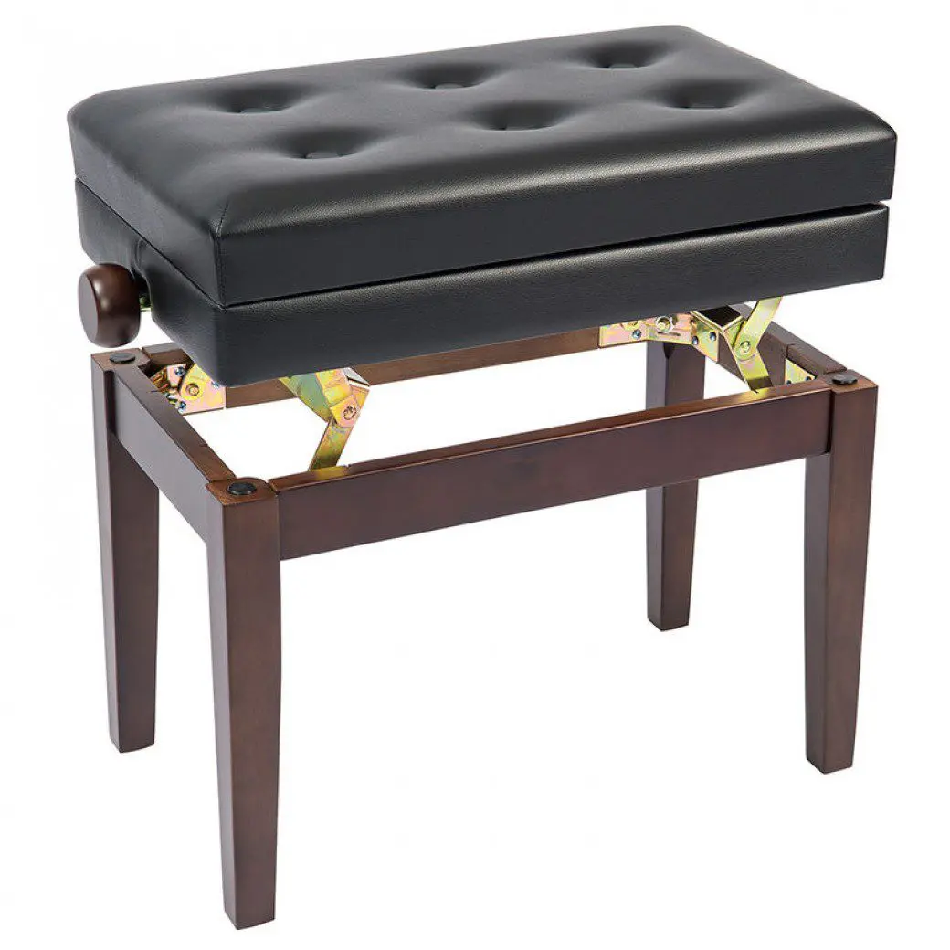 Kinsman KPB10BRN Adjustable Piano Bench w/Storage - Satin Rosewood - Image 3