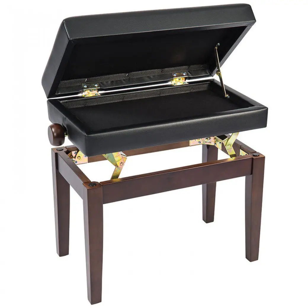 Kinsman KPB10BRN Adjustable Piano Bench w/Storage - Satin Rosewood - Image 2