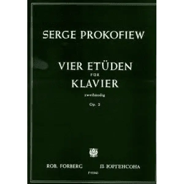Serge Prokofiev - Vier Etuden fur Klavier Op. 2 for Piano.