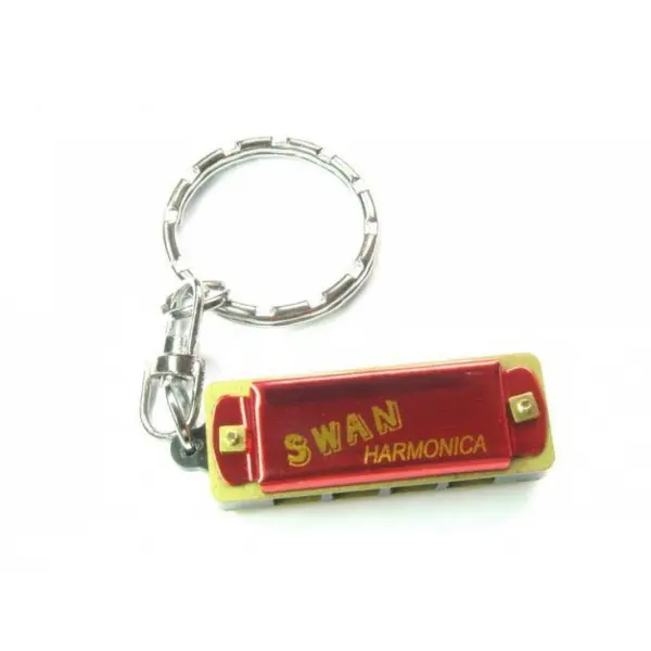 Swan Mini-Harmonica Keyring