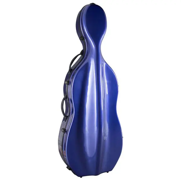 Hidersine Cello Case - Fiberglass - Blue