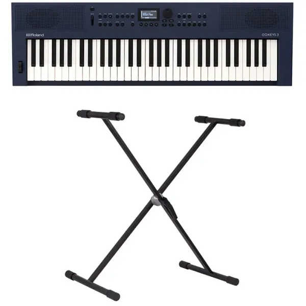 Roland GO:KEYS 3 - Midnight Blue w/Keyboard Stand