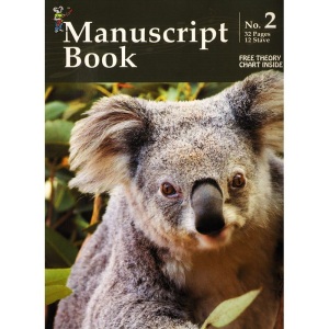 Koala Manuscript Book NO.2 - 32 Pages - 12 Staves