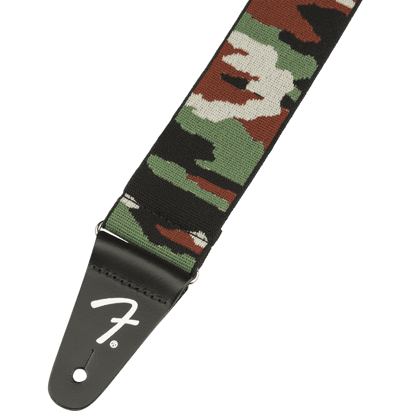 Fender Weighless Camo Guitar Strap - Woodland - Image 2