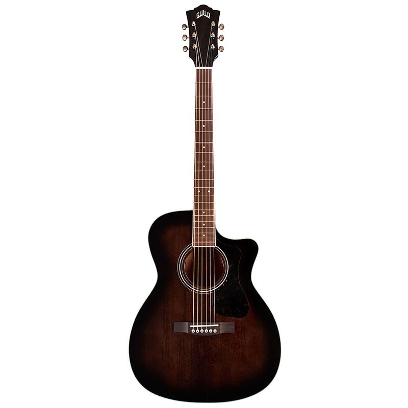Guild OM-260CE - Deluxe Flamed Mahogany - Trans Black Burst