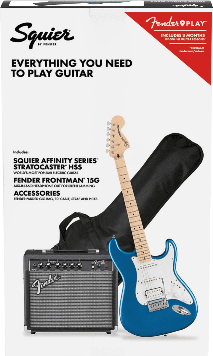 Fender Squier Affinity HSS Stratocaster Pack - Lake Placid Blue