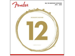 Fender 80/20 Bronze Acoustic Strings Light (.12 - .52)