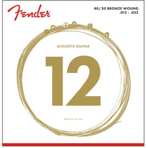 Fender 80/20 Bronze Acoustic Strings Light (.12 - .52)