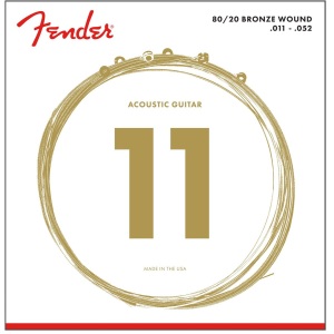 Fender 80/20 Bronze Acoustic Strings Custom Light (.11 - .52)
