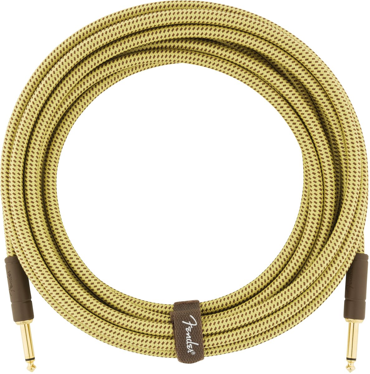 Fender Deluxe Series 18.6ft Straight/Straight Jack Instrument Cable - Tweed - Image 3