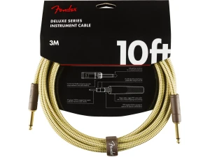 Fender Deluxe Series 10ft Straight/Straight Jack Instrument Cable - Tweed