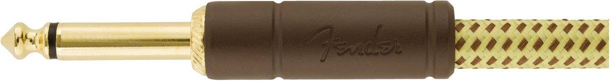 Fender Deluxe Series 18.6ft Straight/Straight Jack Instrument Cable - Tweed - Image 2