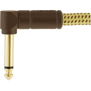 Fender Deluxe Series 15ft Straight/Angle Jack Instrument Cable - Tweed
