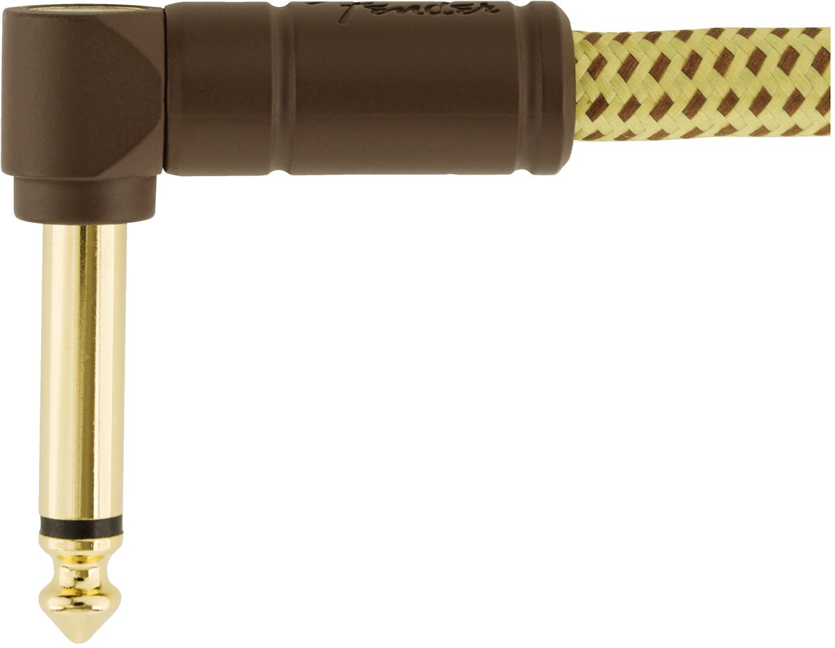 Fender Deluxe Series 15ft Straight/Angle Jack Instrument Cable - Tweed - Image 2