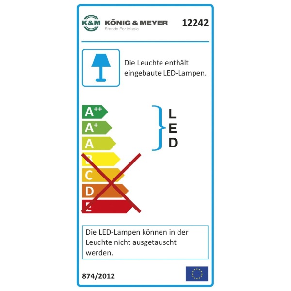 Konig & Meyer 2 LED Music Stand Light 12242 - Image 5