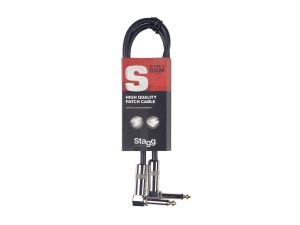 Stagg 60cm Patch Cable Mono Jack-Jack (L-Shaped)