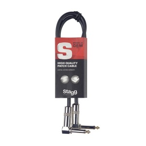 Stagg 60cm Patch Cable Mono Jack-Jack (L-Shaped)
