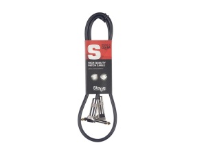 Stagg 90cm Patch Cable Mono Jack-Jack (L-Shaped)