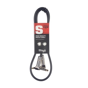 Stagg 90cm Patch Cable Mono Jack-Jack (L-Shaped)
