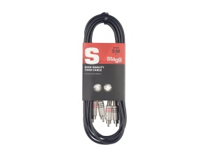 Stagg 3M Twin RCA Cable RCA/RCA (M/M) Mono/Mono