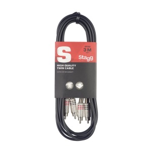 Stagg 3M Twin RCA Cable RCA/RCA (M/M) Mono/Mono