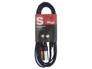 Stagg 3m Y Cable Mini Jack - XLR Male/Male