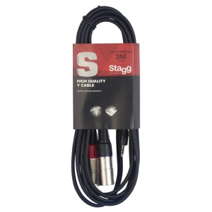 Stagg 3m Y Cable Mini Jack - XLR Male/Male
