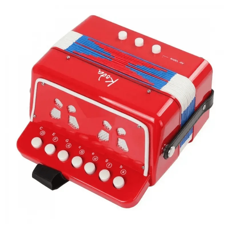 Koda 7 Button Childrens Accordion HC103A-Red - Image 2