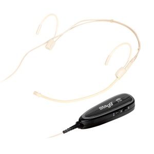 Stagg SUW 12H-BE Beige Wireless Headset Microphone Set w/Transmitter + Receiver