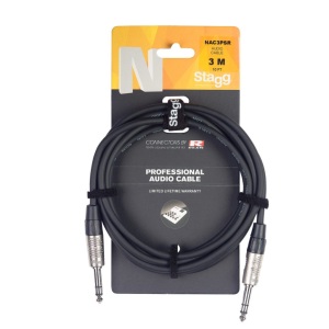 Stagg Pro 3M Stereo Audio Cable Jack/Jack