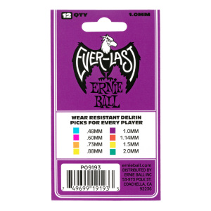 Ernie Ball 1.0mm Purple Everlast Picks - Pack of six