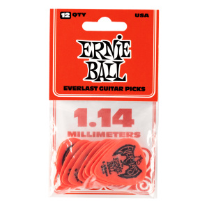 Ernie Ball 1.14 mm Red Everlast Picks - Pack of six