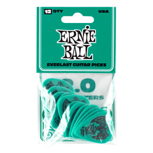 Ernie Ball 2.0 mm Teal Everlast Picks - Pack of six