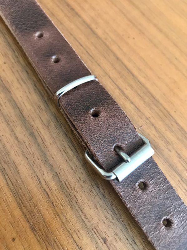 Liam's Adjustable Leather Vintage Style Guitar Strap - Black - Image 4