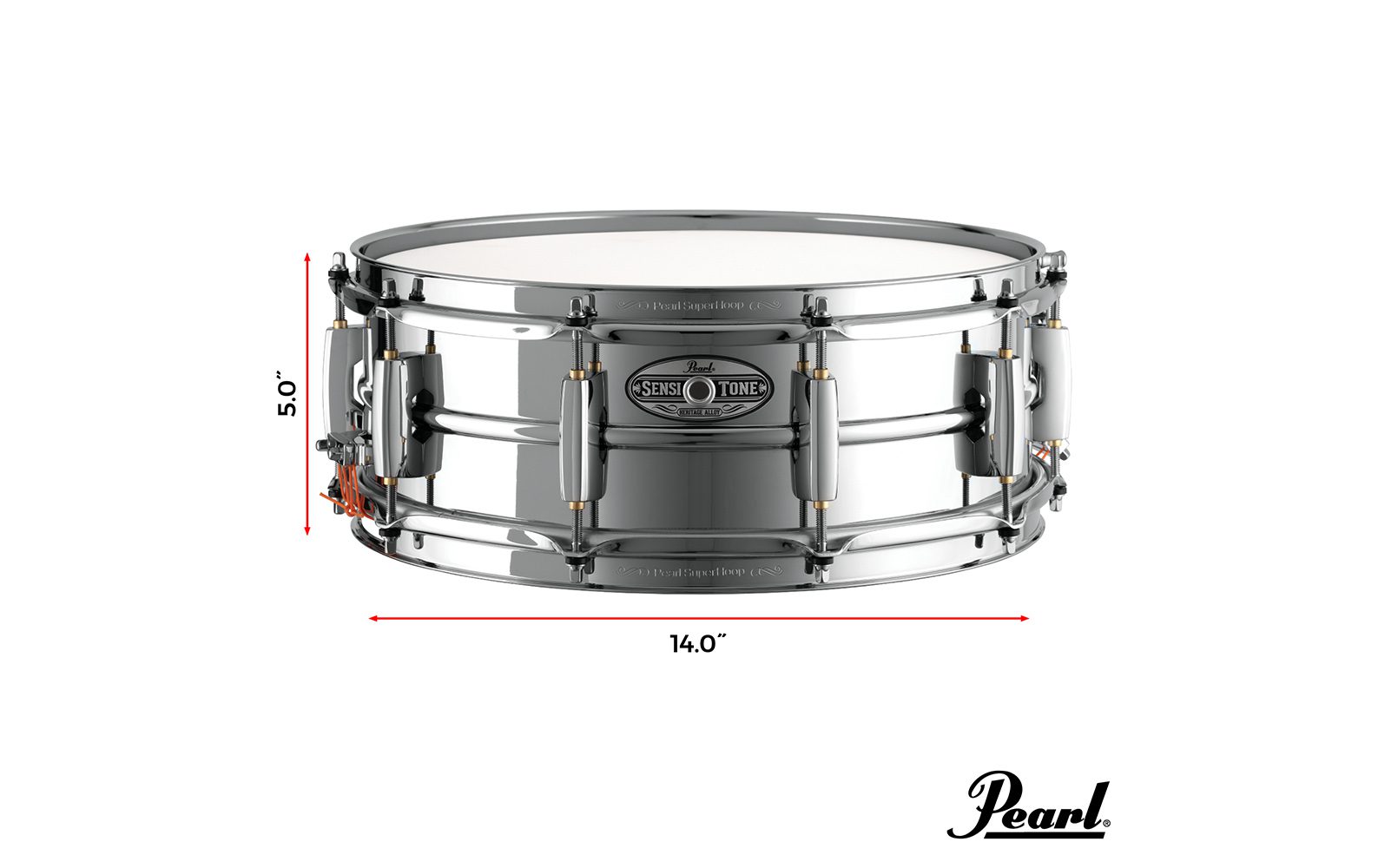 Pearl Sensitone Heritage Steel 14 x 5 - STH1450S - Image 3