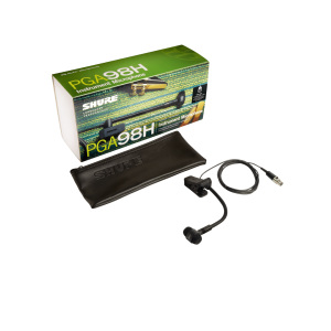 Shure PGA98H-TQG Instrument Clip Microphone w/T4AF Wireless Kit Connector