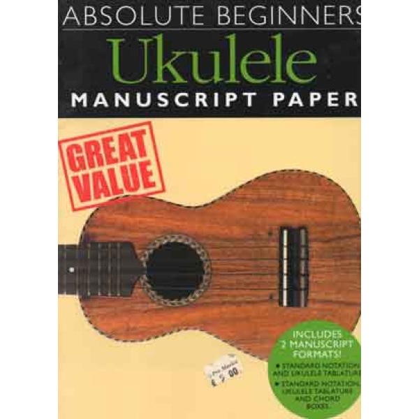 Absolute Beginners" Ukulele Manuscript Paper