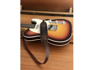 Liam's Adjustable Leather Vintage Style Guitar Strap - Brown