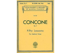 Concone: Fifty Lessons for Medium Voice Op. 9 (Voice & Piano Accompaniment)
