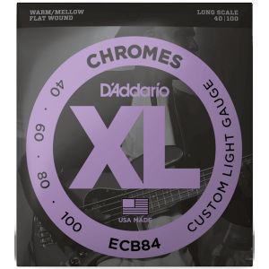 D'addario ECB84 Chromes (.40-.100) Custom Light - Long Scale
