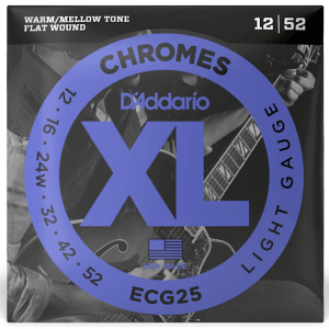 Daddario Chromes ECG25 12-52 Light Electric Guitar Strings