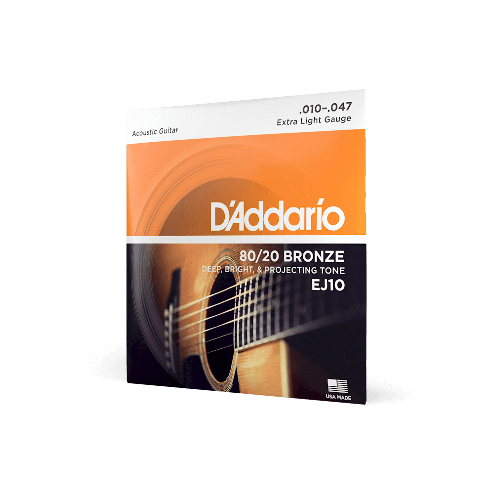 D'addario EJ10 80/20 (.10-.47) Acoustic Extra Light - Image 4
